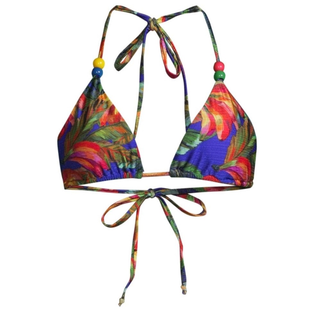 Farm Rio Blue Bananamix Bikini Top and High Waisted Bottom
